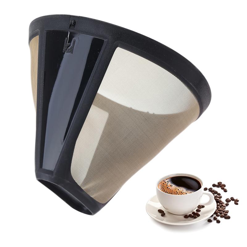 เครื่องชงกาแฟแบบตาข่ายสีทอง