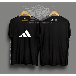 เสื้อยืดโอเวอร์ไซส์Adidas เสื้อยืด ผ้าฝ้าย พิมพ์ลาย STRIP MAN UNITED COMBED 30S สําหรับผู้ชาย ผู้หญิง - 3 ปีS-3XL