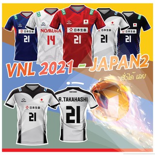 🌈โค้ดSENSEIOMGลด15%🌈เสื้อแขนสั้นพิมพ์ลาย(หน้า-หลัง) ลายVNL-JAPAN2