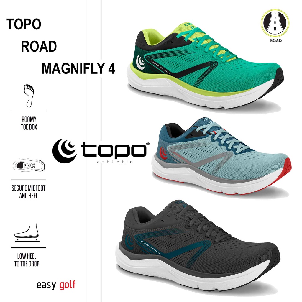 TOPO ATHLETIC ROAD MAGNIFLY 4 MEN'S RUNNING SHOES รองเท้าวิ่งกีฬาถนนผู้ชาย
