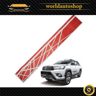 สติ๊กเกอร์ คาดฝากระโปรงหน้า สีแดง ลาย TRD Sticker Toyota Toyota Hilux Revo 2015-2017 แดง จำนวน 1 ชิ้น