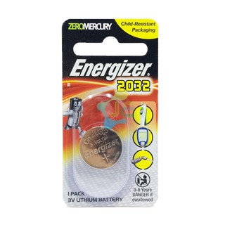 Energizer ถ่านกระดุม Lithium CR2032 3V ( แพ็ค 2 ก้อน )