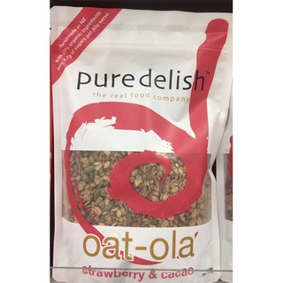 เพียวดีลิชโอ๊ตสตรอโกโก 400ก PureDelish Oat Straw Cacao400g