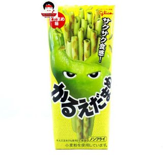 Glico Edamame Green Pea Baked Wheat Cracker Sticks ขนมปังแท่ง รสถั่วแระญี่ปุ่น  (36กรัม)  **กล่องเขียว**