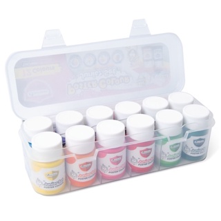 ชุดสีโปสเตอร์ 15 มล. 12 สี MASTER ART กล่องพลาสติก จำนวน 1 ชุด