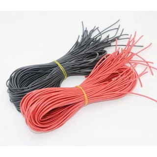 ลวดซิลิโคนคุณภาพสูง 14 16 18 20awg 5 m สีแดงและดํา 5 เมตร