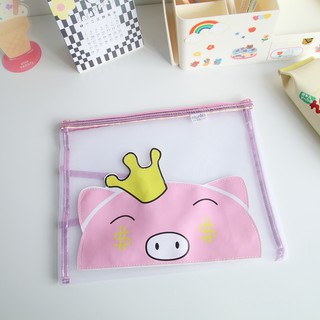 Sale!! แฟ้มตาข่ายหน้าหมูและสตรอว์เบอรี่ สีชมพูสุดน่ารัก