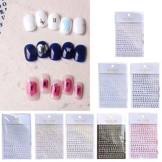 Han สติกเกอร์โลหะ ลายตัวอักษรภาษาอังกฤษ 26 ตัว มีกาวในตัว สีบรอนซ์ DIY สําหรับติดตกแต่ง