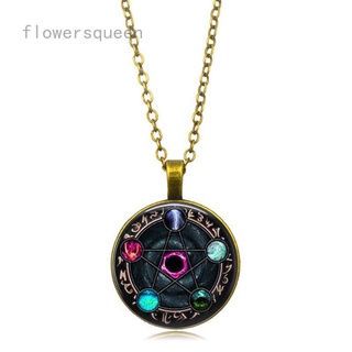 flowersqueen ใหม่เครื่องประดับสร้อยคอโซ่จี้ Wicca Pagan Unisex