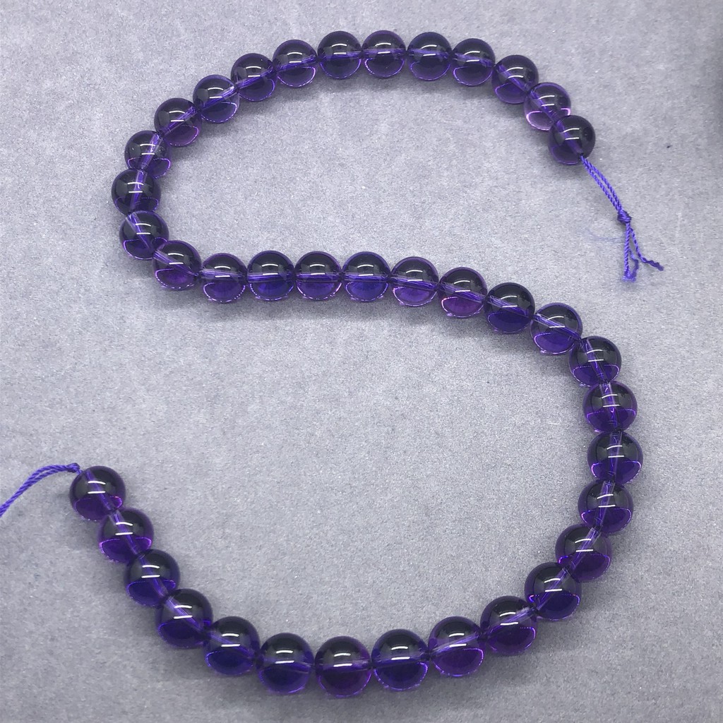 AAAAA Amethyst Beads อเมทิสลูกปัด 6/8/10 มิลลิเมตรรอบธรรมชาติหลวมหิน Diy สำหรับสร้อยข้อมือผู้หญิง - รูปที่ 3
