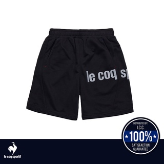 le coq sportif กางเกงขาสั้น รุ่น SWEAT SHORTS สีดำ (ผ้าสเวต, ออกกำลังกาย, ผู้ชาย, Sport Training Short Pants, lecoq)