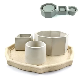 แม่พิมพ์ซิลิโคนเรซิ่นรูปกระถางดอกไม้สําหรับทํางานฝีมือ Diy