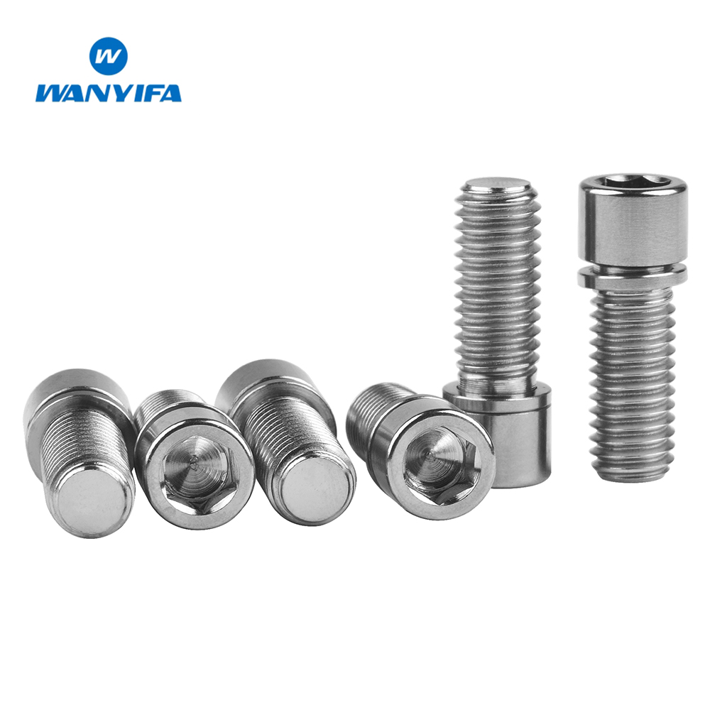 Wanyifa M8x20 25 มม. ปั่นจักรยานไทเทเนียม Ti Allen Stigma หัวสายฟ้าสําหรับสกรูจักรยานก้าน BMX - รูปที่ 6