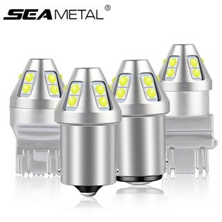 SEAMETAL 1Pc ไฟเบรก LED หลอดไฟเลี้ยว T20 LED W21/5W 7443 W21W 7440 PY21W P21W Led BAY15D BA15S BAU15S หลอดไฟ LED อัตโนมัติ P21/5W ไฟเลี้ยว 1156 3157 P27W โคมไฟ LED Brake Light Turn Signal Bulb
