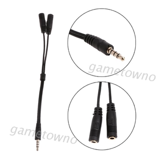 Wili 3 . 5 mm Stereo Audio 1 Male To 2 Female Jack หูฟัง / ไมค์ Y Splitter อะแดปเตอร์สายเคเบิ้ล