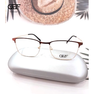 กรอบแว่นตา GEZE รุ่น YC8147-C3 น้ำหนักเบา ใส่สบาย Vintage (มีบริการตัดแว่นสายตาราคาถูก)