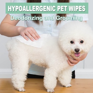 Pawsitiv pet grooming wipes ผ้าเปียกเช็ดทำความสะอาดสำหรับสัตว์เลี้ยง