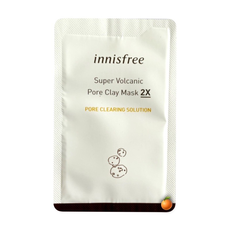 (ขั้นต่ำ10ซองคละได้ มีเก็บเงินปลายทาง) innisfree super vocanic pore clay mask2x (3ml)