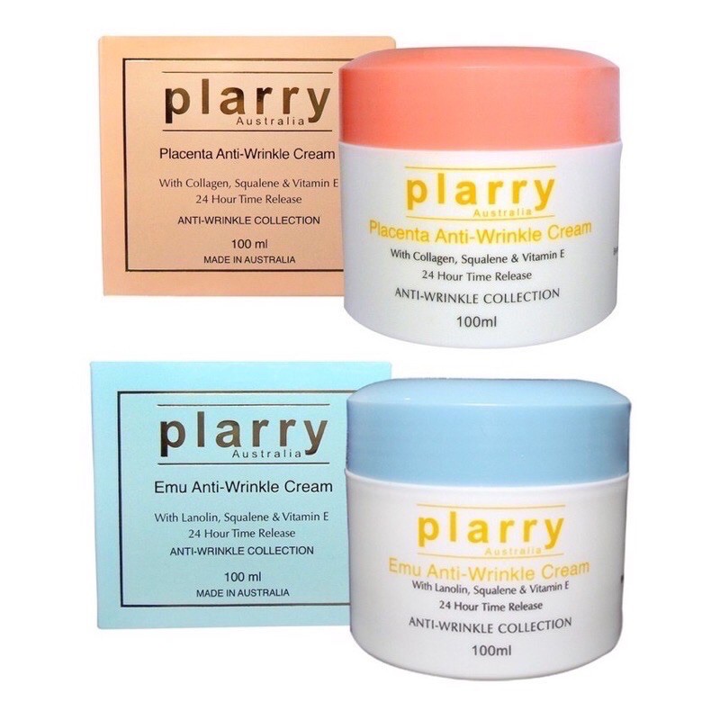 (ชุดคู่) ครีมรกแกะ Plarry Placenta Anti Wrinkle Cream คู่ ครีมอีมู Plarry Emu Anti Wrinkle Cream
