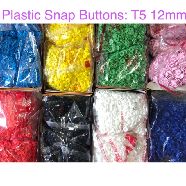 พร้อมส่ง🪀100 ชุด 🌟 T5-12mm กระดุมสแนป กระดุมแป๊กพลาสติก Snap plastic buttons