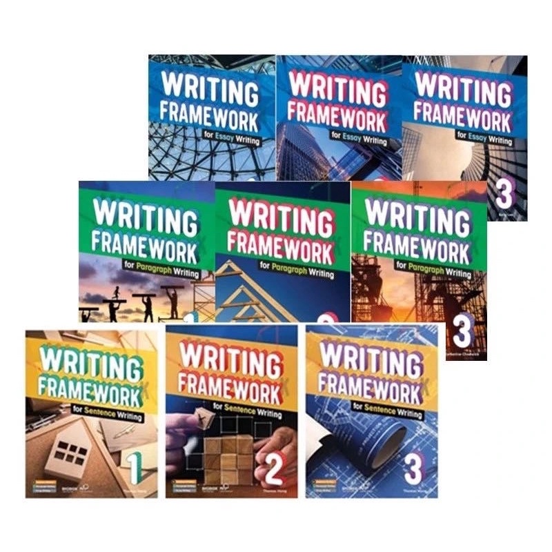 Writing Framework for Sentence/ Essay /Paragraph Writing 1-3 levels with Student books