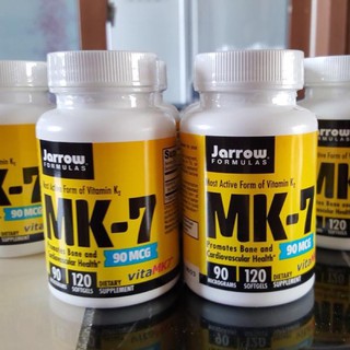 🔥พร้อมส่ง⚡️⚡️ Jarrow Formulas, MK-7, Vitamin K2 as MK-7, 90 mcg, 120 Softgels