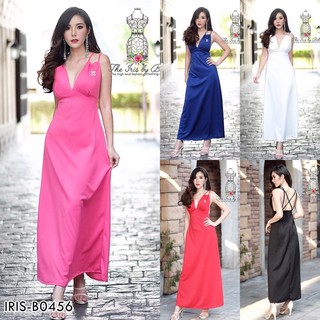 Maxi Dress สายเดี่ยวคู่ โชว์หลัง [B0456]