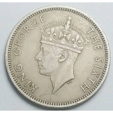 ปี 1950, เหรียญ 20 Cents, ประเทศมาลายู ( Malaya : มาเลเซียยุคอาณานิคมของอังกฤษ), King George VI