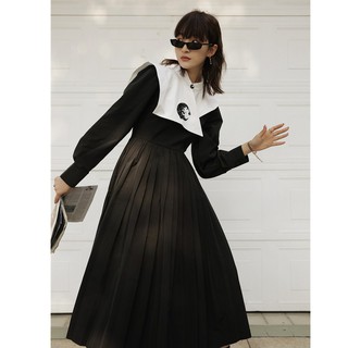 [DR0047] Black chick dress เดรสยาวสไตล์สตรีท เกาหลี เดรสทำงาน แฟชั่นผู้หญิง