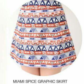 miami spice graphic skirt