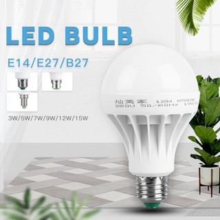 【สต๊อกพร้อม/COD】หลอดไฟ Led AC220V E27 3W 5W 7W 9W 12W 15W 18W E27 ประหยัดพลังงาน สําหรับบ้าน ห้องนอน ห้องนั่งเล่น