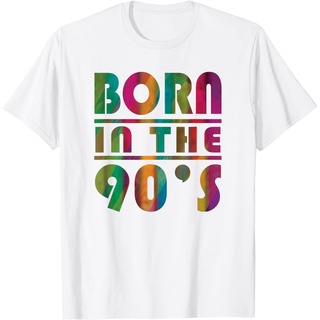 เสื้อยืดคอกลม แขนสั้น ผ้าฝ้าย ลาย Nineties Born in the 90s สไตล์เรโทร สําหรับผู้ชาย