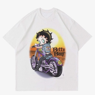 เสื้อยืดสีขาวเสื้อยืด ลาย BETTY BOOP สไตล์วินเทจ | เสื้อยืด ลาย BETTY BOOP FLAME | เสื้อผ้าสุนทรีย์ ขนาดใหญ่ ลาย VINTAGE