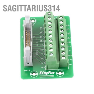 Sagittarius314 IDC20P 20Pin Male Header Breakout Board Terminal Block Connector PLC Interface with Bracket