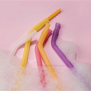 แท้ 100% Bbox 5pcs (reusable) Silicone Straws เซ็ทหลอดซิลิโคน 5ชิ้น มาพร้อมแปรงล้างหลอด ล้างแล้วสามารถใช้ซ้ำได้ 390บาท