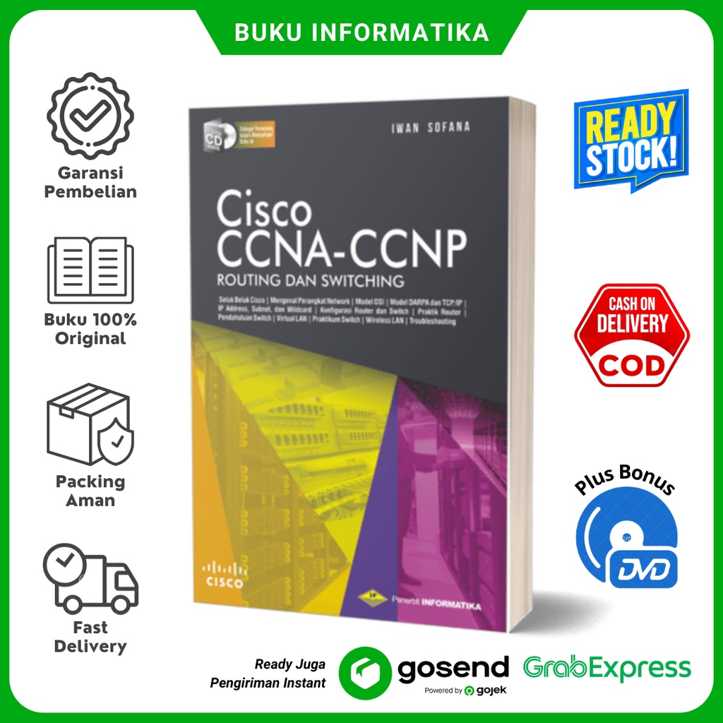 หนังสือ Cisco Ccna-Ccnp (เราเตอร์ และสลับ) และซีดีโบนัส