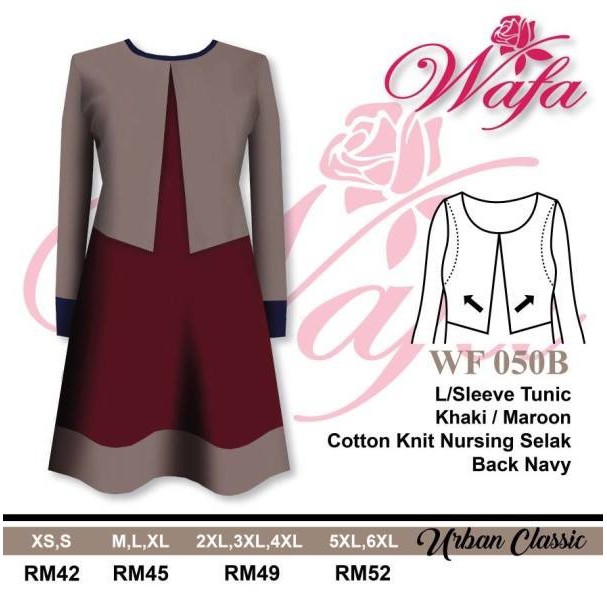 BLOUSE / WF050B / WK15B / MUSLIMAH / PLUSSIZE / NOURSING / SIZE XS-6XL