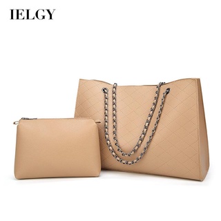 IELGY womens large capacity fashion chain shoulder bag