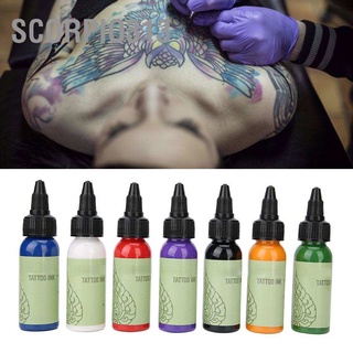 Scorpio313 7pcs Professional Tattoo Ink Set Long-Lasting Fast Coloring Pigment (207.2ml)