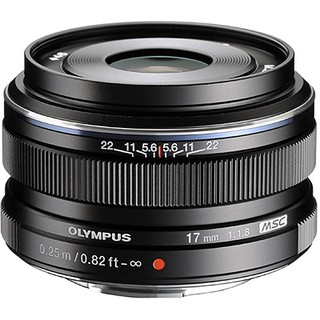 Olympus M.Zuiko Digital 17mm f/1.8 Lens - [Black]