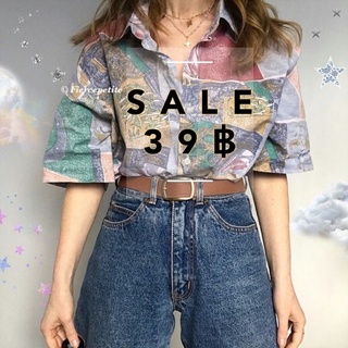 เสื้อวินเทจ Sale🌷39฿ ♡ ขนาด:ในรูป (อก/ความยาว) เป็นนิ้ว ค่ะ