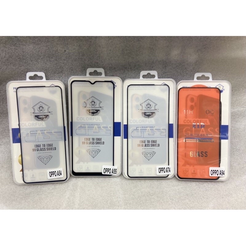 “พร้อมส่ง”🔥ฟิล์มกระจกนิรภัยเต็มจอ กาวเต็ม 9H ของแท้ รุ่น OPPO A55/A54/A74/A94 Samsung A32(4G)/A32(5G