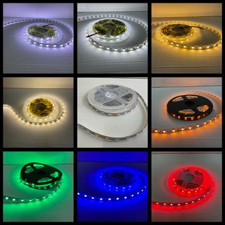 LED Strip ไฟริบบิ้น LED 5050 60ดวง/1เมตร(1ม้วนยาว5เมตร)ไฟเส้น ไฟซ่อนฝ้า ไฟตู้โชว์ ใช้ไฟ12VDC