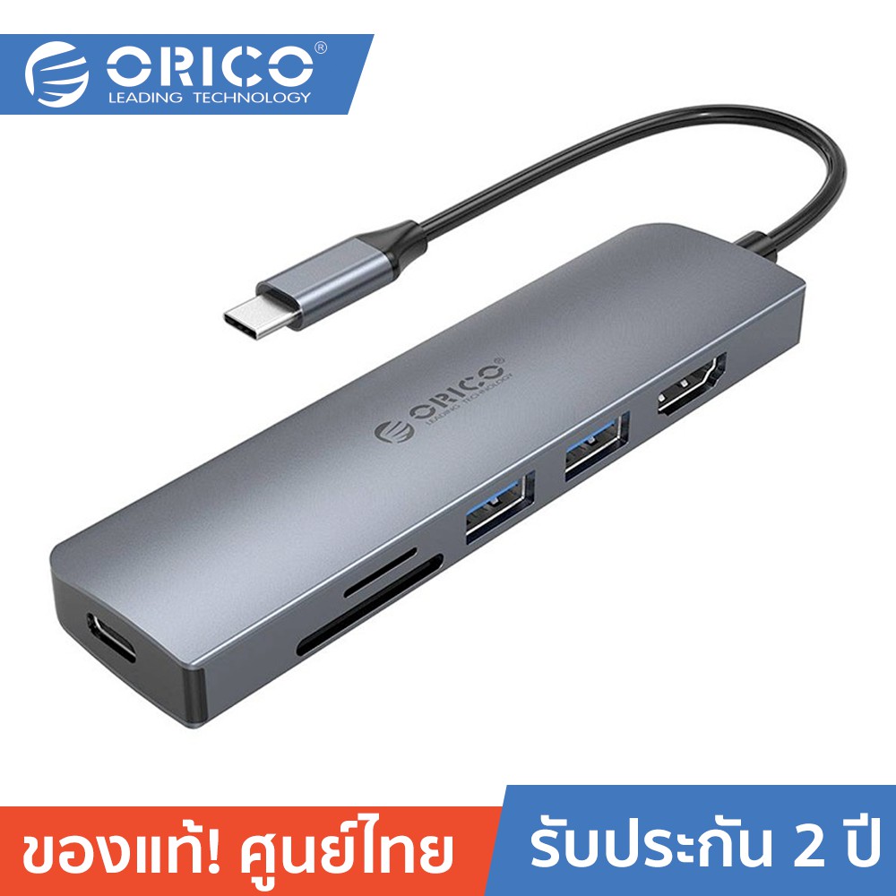 ลดราคา ORICO MC-U601P 6In1 USB C USB3.1 TYPE C Hub HDMI 4K 30Hz,PD3.0,Card Read SD/TF3.0,USB3.0 Port #ค้นหาเพิ่มเติม สายโปรลิงค์ HDMI กล่องอ่าน HDD RCH ORICO USB VGA Adapter Cable Silver Switching Adapter