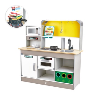 [พร้อมส่ง] ของเล่นชุดครัว มีเสียง มีไฟ Hape Deluxe Kitchen Playset with Fan Fryer 3y+