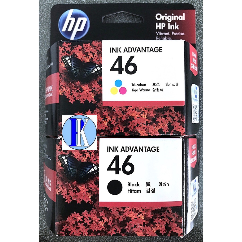 ตลับหมึกพิมพ์ HP CZ637A NO.46 BK, CZ638A NO.46 COLOR ของแท้