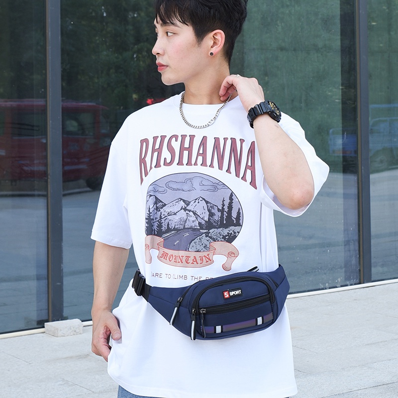 กระเป๋าคาดอก กระเป๋าสะพายไหล่ผู้ชาย YX2202# SFUTE Fashion ผ้าไนลอนเรืองแสง