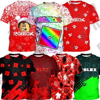 *ENX* เสื้อยืดแขนสั้น พิมพ์ลายการ์ตูน Roblox น้ําหนักเบา แฟชั่นฤดูร้อน สําหรับเด็กผู้ชาย ผู้หญิง อายุ 3-13 ปี