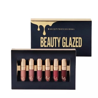 BEAUTY GLAZED เซ็ต6สี ลิปสติกกันน้ำติดทนนานเซ็ต Liquid ลิปสติก Lip GLOSS Professional Makeup Matte ลิปสติก Lip Kit