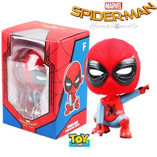 โมเดลซุปเปอร์ฮีโร่ตัวน้อยสุดน่ารักจาก Marvel Spider Man Homemade Suit Version Cosbaby Bobble Head สินค้าจำนวนจำกัด